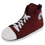 Men's Black-Red Check Indoor Slipper Sneakers