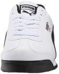 PUMA Men's Roma White/Black Fashion Sneakers 10.5