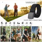 LionVII Stretch Belts for Men and Women, Black