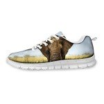 Men's Elephant Pattern Breathable Running Sneakers