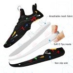 Soulsfeng Men's Black Breathable Running Sneakers