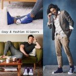 Men’s Winter Plush House Slippers - Red