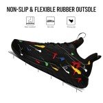 Soulsfeng Men's Black Breathable Running Sneakers