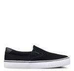 Lugz Clipper Classic Men’s Slip-On Sneakers - Black/White
