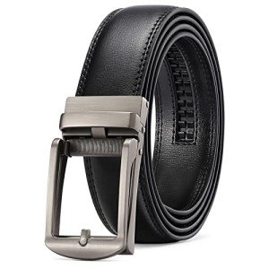 Men's Leather Automatic Ratchet Belt with Gift Box