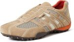 Geox Men's Snake 96 Fashion Sneakers, Beige/Orange