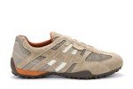 Geox Men's Snake 96 Fashion Sneakers, Beige/Orange