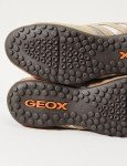 Geox Men's Snake 96 Fashion Sneakers, Beige/Orange