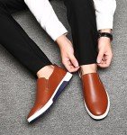 Xipai Men’s Brown Slip-On Casual Loafers