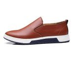 XIPAI Men's Brown Casual Slip-On Loafers Size 11