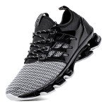 Men's Breathable Mesh Running Sneakers - 8066 Grey
