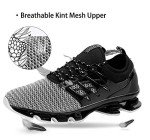 Men's Breathable Mesh Running Sneakers - 8066 Grey