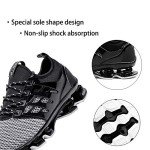 Men's Breathable Mesh Running Sneakers - 8066 Grey