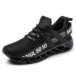 Men's Comfort Mesh Running Shoes - Black/White