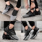 Men's Breathable Mesh Running Sneakers - 8066 Grey