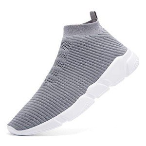 Lightweight Breathable Men's Running Sneakers - Grey