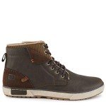 Men's Casual High Top Fashion Sneakers - Dark Brown