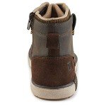 Men's Casual High Top Fashion Sneakers - Dark Brown