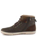 Men's Casual High Top Fashion Sneakers - Dark Brown