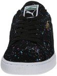 PUMA Men's Suede Classic Black/Gold Lace-Up Sneakers
