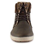Men's Casual High Top Fashion Sneakers - Dark Brown
