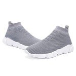 Lightweight Breathable Men's Running Sneakers - Grey