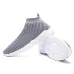 Lightweight Breathable Men's Running Sneakers - Grey