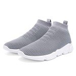 Lightweight Breathable Men's Running Sneakers - Grey