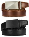 Men's 2-Pack Ratchet Leather Belts - Versatile Styles