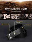 Men's Black Leather Belt Strap (Size 33-38)