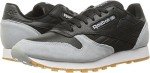 Reebok Men's CL Leather Sneakers in Black/Grey