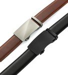 Men's 2-Pack Ratchet Leather Belts - Versatile Styles