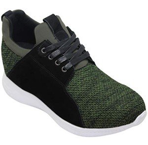CALTO Men's Height Increasing Sneakers - Green, Size 10