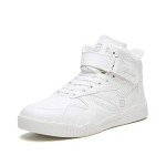 Men's High Top Athletic Lace-Up Sneakers - White