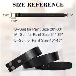 Men's Black Leather Belt Strap (Size 33-38)