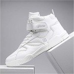 Men's High Top Athletic Lace-Up Sneakers - White
