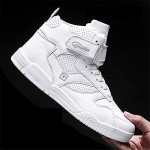 Men's High Top Athletic Lace-Up Sneakers - White