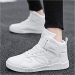 Men's High Top Athletic Lace-Up Sneakers - White
