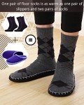 Vihir Men's Warm Indoor Knitted Slipper Socks