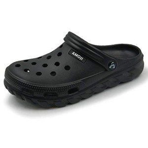 Men's Lightweight Garden Clogs - Black Size 12.5