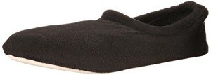 Isotoner Men's Classic Black Stretch Fleece Slippers