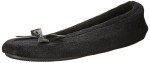 Isotoner Men’s Black Terry Ballerina Slippers