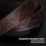 Western Leather Buckle Belt for Men and Women