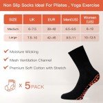 5 Pairs Non-Slip Socks for Men and Women