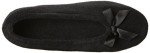 Isotoner Men’s Black Terry Ballerina Slippers