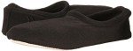 Isotoner Men's Classic Black Stretch Fleece Slippers