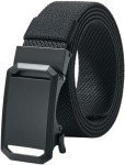 LionVII Men's Adjustable Elastic Ratchet Belt - Black