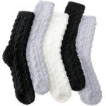 ANTSANG Fluffy Fuzzy Winter Slipper Socks