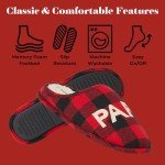 Men's Buffalo Plaid Papa Bear Slippers