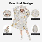 THREE POODLE Oversized Wearable Blanket Hoodie Set